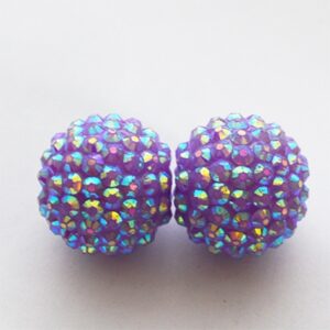 Kivikestega akrüülhelmes 20x18mm lilla, ava 2-2,5mm,  1 tk