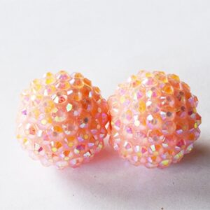 Kivikestega akrüülhelmes 20x18mm lõheroosa, ava 2-2,5mm,  1 tk
