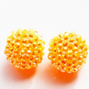 Kivikestega akrüülhelmes 20x18mm heleoranž, ava 2-2,5mm,  1 tk