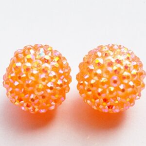 Kivikestega akrüülhelmes 20x18mm roosakasoranž, ava 2-2,5mm,  1 tk