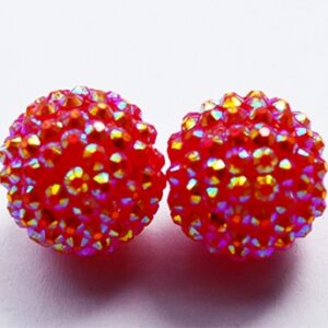 Kivikestega akrüülhelmes 20x18mm tumedam punane, ava 2-2,5mm,  1 tk