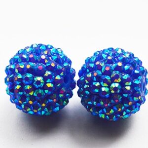 Kivikestega akrüülhelmes 20x18mm sinine, ava 2-2,5mm,  1 tk