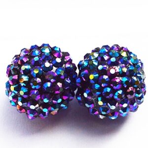 Kivikestega akrüülhelmes 20x18mm tumesinine, ava 2-2,5mm,  1 tk