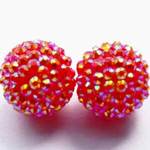 Kivikestega akrüülhelmes 20x18mm lillakaspunane, ava 2-2,5mm,  1 tk