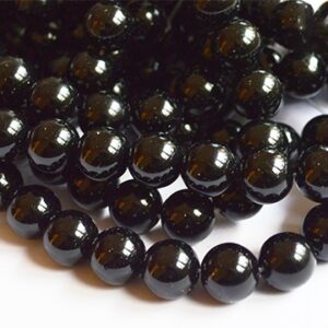 Sünteetiline poolvääriskivi 12mm must, ava 1mm, pakis 10 tk