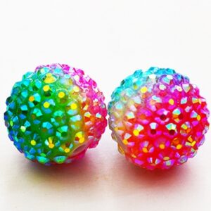 Kivikestega akrüülhelmes 20x18mm värviline, ava 2-2,5mm,  1 tk