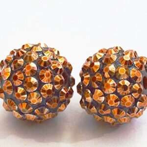 Kivikestega akrüülhelmes 16x14mm pruun, ava 2-2,5mm,  1 tk