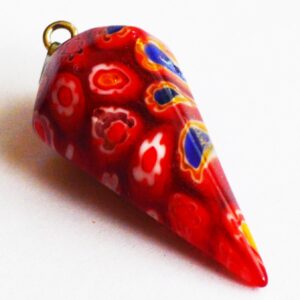 Millefiori стеклянная подвеска/пендула 39-40x17мм, ручная работа, в упаковке 1 шт.
