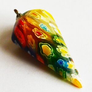 Millefiori стеклянная подвеска/пендула 39-40x17мм, ручная работа, в упаковке 1 шт.
