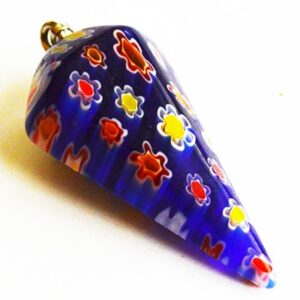 Millefiori стеклянная подвеска/пендула 39-40x17мм, ручная работа, в упаковке 1 шт.
