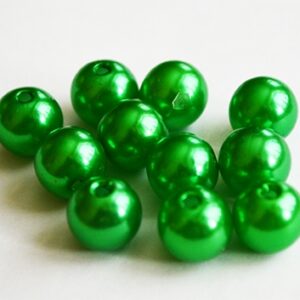 Akrüülpärl 10mm roheline, ava 1mm, 11 tk