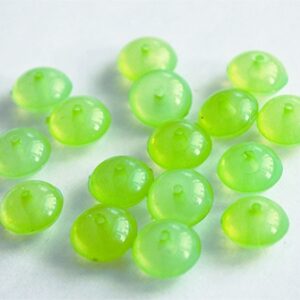Akrüülhelmes  10x5mm, heleroheline, ava 1mm, pakis 16 tk