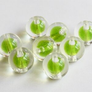 Akrüülhelmes  13-14mm heleroheline, ava 1,3mm, pakis 8 tk