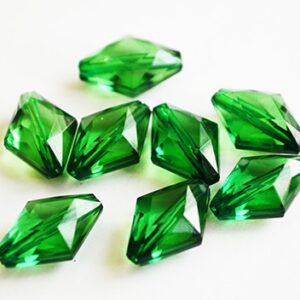 Akrüülhelmes  16x11mm, tumeroheline, ava 1mm, pakis 8 tk