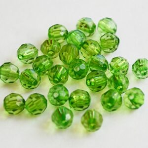 Akrüülhelmes  6mm, roheline, ava 1mm, pakis 30 tk