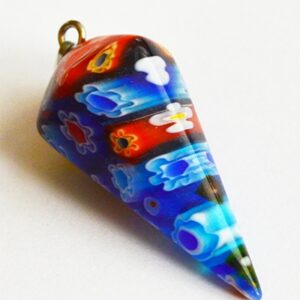 Millefiori стеклянная подвеска/пендула 39-40x17мм, ручная работа, в упаковке 1 шт.