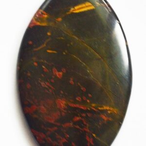 Picasso Jaspis kamee 62x36x4-5mm, looduslik kivi, pakis 1 tk