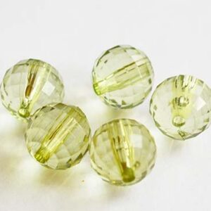 Akrüülhelmes 12mm, heleroheline, ava 1mm, pakis 5 tk