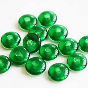 Akrüülist rondell  8x2mm, roheline, ava 2mm, pakis 14 tk