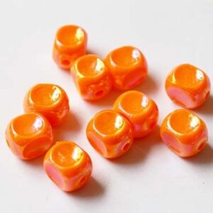 Plasthelmes 7x6mm oranž, ava 1mm, pakis 15 tk