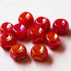 Plasthelmes 7x6mm tumepunane, ava 1mm, pakis 15 tk