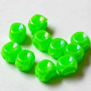 Plasthelmes 7x6mm roheline, ava 1mm, pakis 15 tk