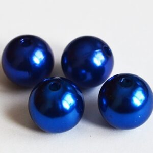 Akrüülpärl 14mm, ava 2mm tumesinine, pakis 4 tk.