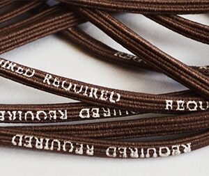 Nailon kummipael 3mm kirjadega, tumepruun,  pakis u 2 m