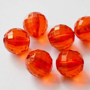 Akrüülhelmes 13,5x13,5mm ava 2,2mm punane, pakis 6 tk