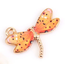 Metallripats Kiil 22x17mm täpiline/oranž/kollane, pakis 1 tk
