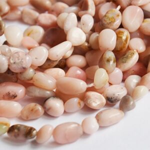 Morganiit  5~13x5~10mm looduslik, ava1mm, pakis nööril 40-60 tk