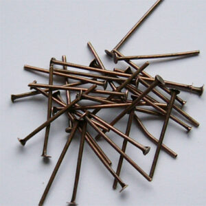 Antiikvaskne ehtenõel peaga 20x0,7mm, 10 tk
