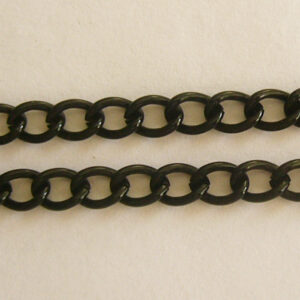 Must  alumiiniumkett  7,5x5 mm, 1 m