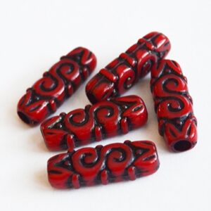 Akrüülhelmes 25x9x6mm tumepunane, 1 tk