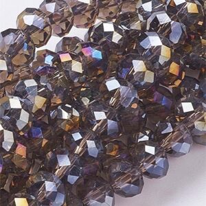 Lihvitud rondell 6x4mm hall, 10 tk