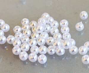 Акриловая бусина жемчужная 4mm белая, 100 шт.