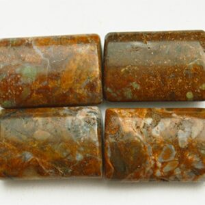 Peruu roheline opaal 20x14mm looduslik, pruunikirjud, erinevad mustrid , 4 tk