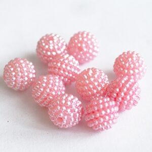 Akrüülhelmes 9,5x10mm pärliläikeline mummuline roosa, 10 tk