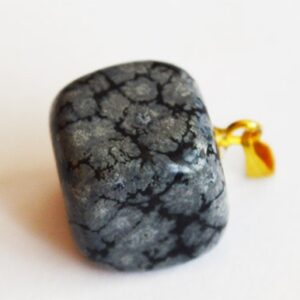 Lumehelbe obsidian 20x11mm looduslik, 1 tk