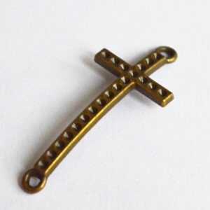 Коннектор Крест 3,6x1,5см цвет бронзовый, 1 шт.