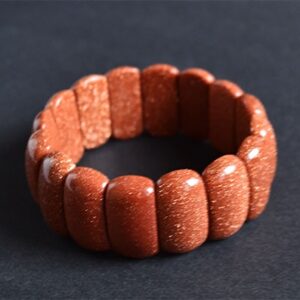 Kuldne liivakivi käevõru, helmed 24x12mm, sünteetiline, 1 tk Ei saa saata maksikirjaga
