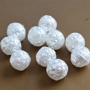 Akryyli helmiäinen 12mm valkoinen, reikä 2mm,  1 kpl