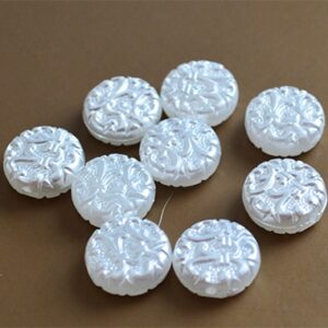 Akryyli helmiäinen 14x5mm,valkoinen, reikä 1mm, 1 kpl