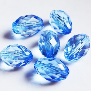 Akrüülhelmes 22x14mm ovaalne, taevasinine, ava 3mm, lihvitud, 1 tk  Ei saa saata maksikirjaga.
