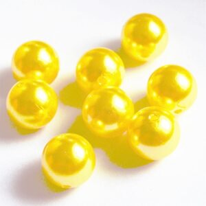 Akryyli helmiäinen 16mm pyöreä,vaaleankeltainen, reikä 2mm, 1 kpl
