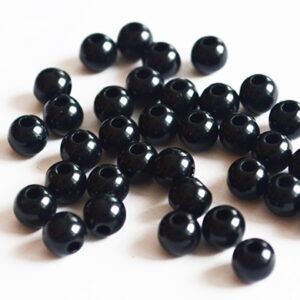 Akrüülhelmes 6mm  ümar must, 10 tk