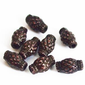 Akrüülhelmes ovaalne 11x5mm, tume punakaspruun värv, ava 1,5mm, 8 tk