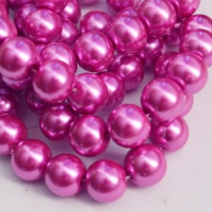 Klaaspärl 12mm  tumeroosa, 1 tk