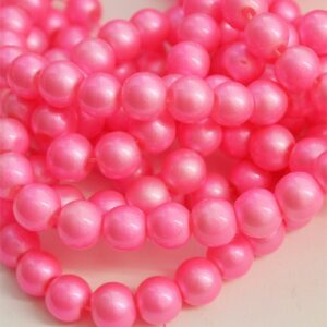 Klaaspärl 10mm roosa, 1 tk