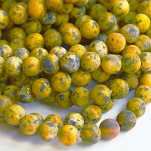 Labradoriit 8mm looduslik, hallikaskollane, matistatud, ava 1mm, 1 tk